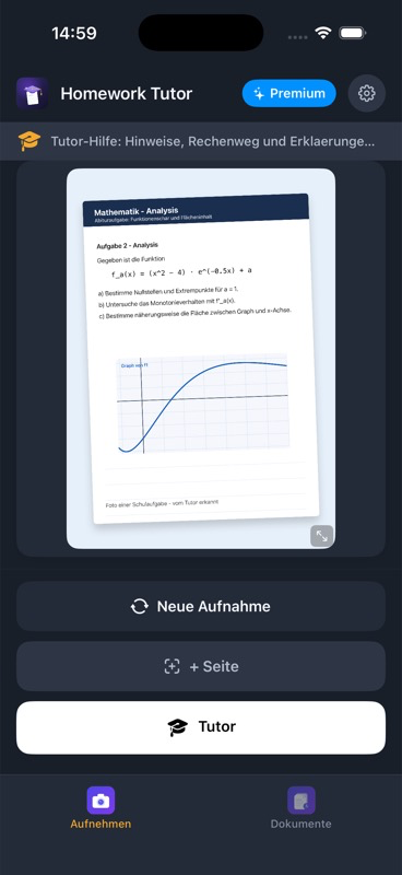 Abitur-Matheaufgabe als Foto importiert