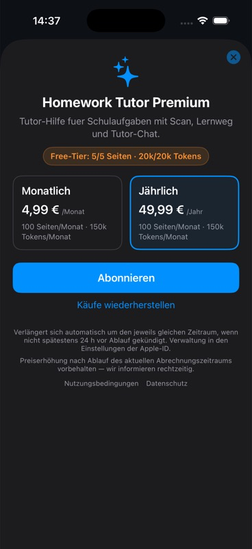 Abo und monatliche Kontingente