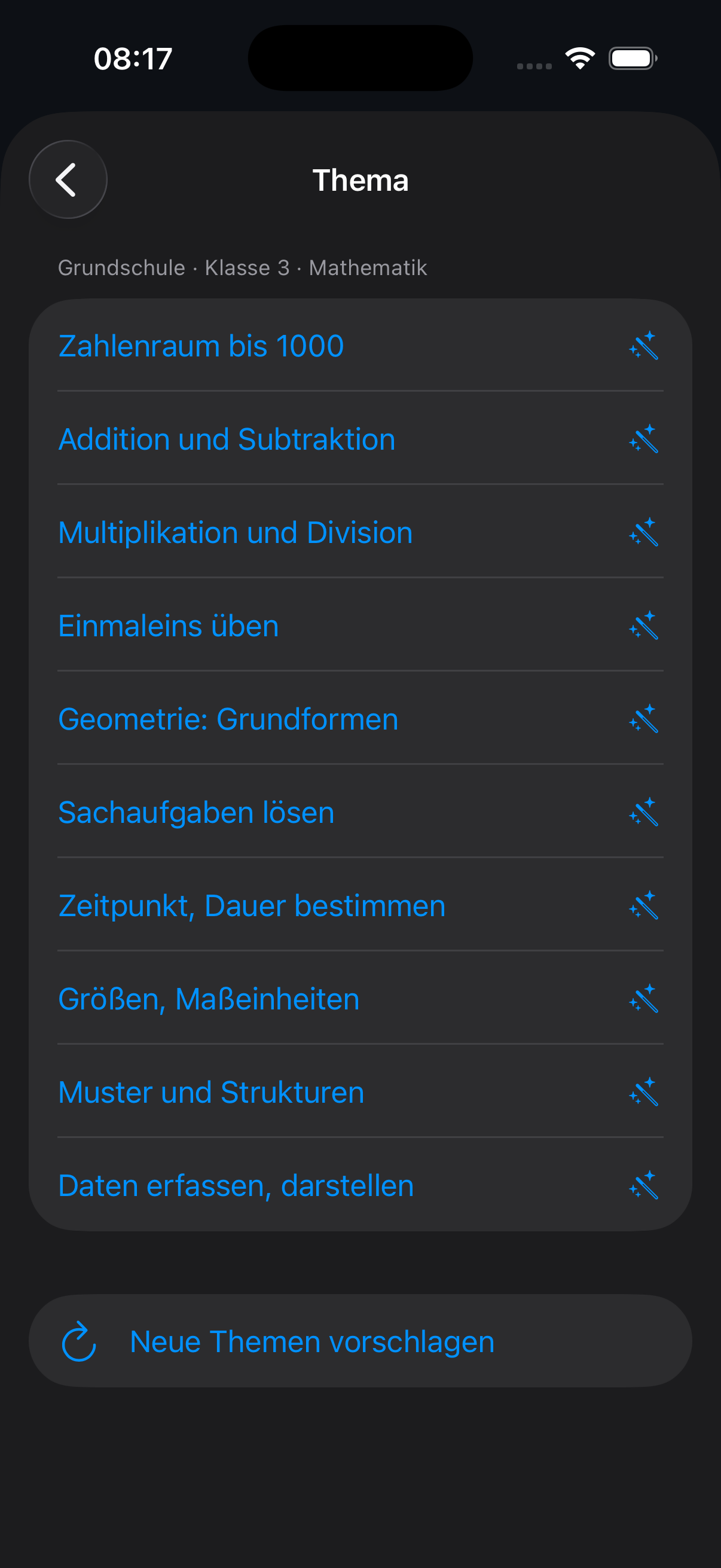 Themen nach Lehrplan